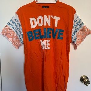 NWOT Men’s Black Lacquer “Don’t Believe Me, Just Watch” Tee